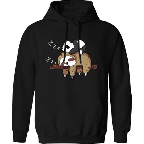 Hooded For Mens Sloth And Monkey Print Fashion K-pop Sweatshirts and Hoodie Hipster Clothing Tops Leisure Hoody Tracksuits Homme
