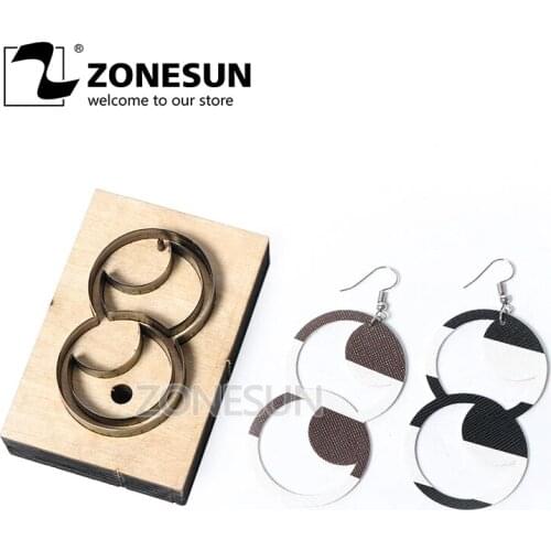 ZONESUN Eyes Leather Earring Cutting Die Paper Leather Punching Tool Die Cutting Machine DIY Clicker Steel Rule Die Knives Mold