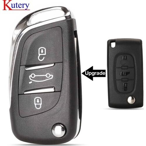 Kutery case REPLACEMENT KEY BLANK For Citroen Berlingo Dispatch Car Van 3 Button Remote Flip Key Fob Case shell va2 blade