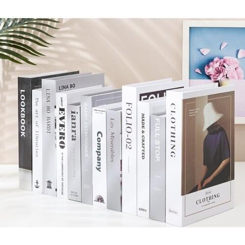 Modern Fake Books Decoration Simulation Fashion Faux Book Home Decoration Accessories Storage Fake Book Box