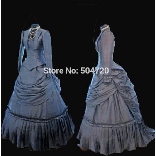 Tailored!NEW Royal 18 Century French Duchess Retro medieval Renaissance Reenactment Theatre Civil war Victorian dress HL-315