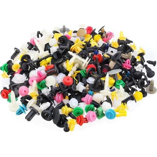 500/1000PCS Mixed Auto Fastener Vehicle Car Bumper Clips Retainer Fastener Rivet Door Panel Liner Universal Fit for All Car