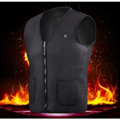 Men Women Outdoor USB Infrared Heating Vest Jacket Winter Flexible Electric Thermal Clothing Waistcoat Fishing Hiking Dropship