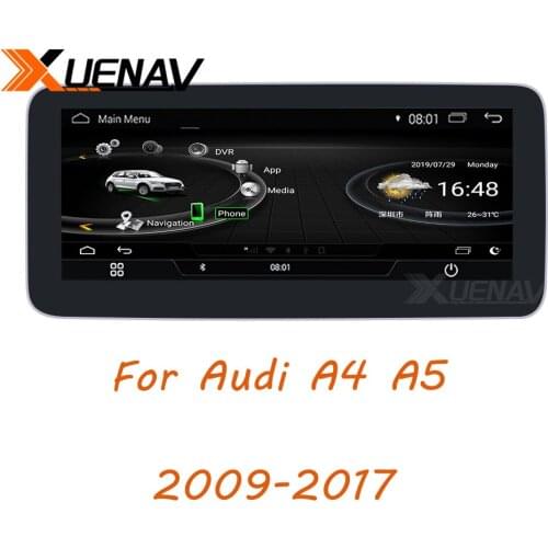 10.25 Inch Touch Screen Android Car GPS Nav Navigation Multimedia DVD Player for-Audi A4 A5 2009-2017 Head Unit Tape Recorder