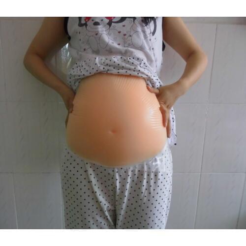 2-3 Month 1000g comfortable realistic silicone artificial bell fake belly Tits for false pregnancy fake pregnant belly silicone