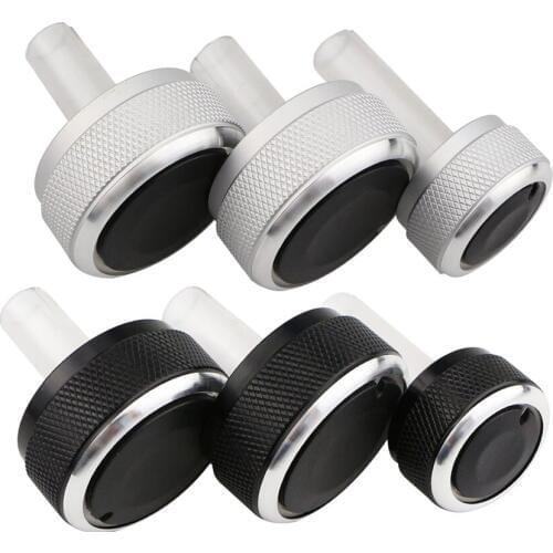 3Pcs Aluminum Alloy Air Conditioning Heat Control Switch Knob AC Knob for Volkswagen VW Lavida Passat B5 Bora Golf 4 Car Styling