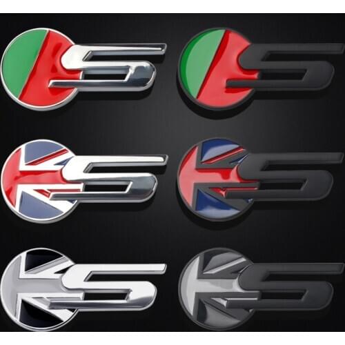 3D Car styling Metal letter S UK Flag sticker Emblem Creative Badge decoration For Jaguar S-Type XF XE F-TYPE F-PACE XJL X-Type