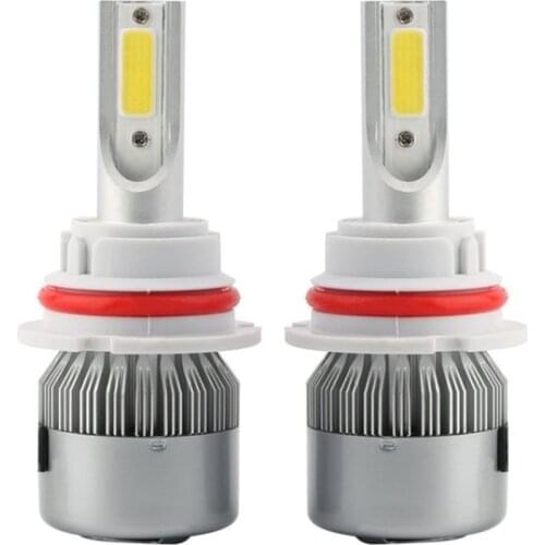 9007 HB5 Headlight Bulbs 2pcs 36W 3800 LM 6000K IP68 Waterproof Car Auto LED Headlight with 2 COB LED Lamps, DC 9-36V