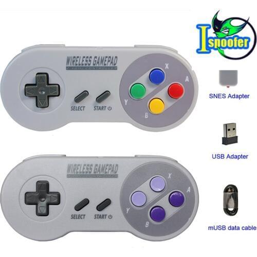 Wireless Gamepads 2.4GHZ Joypad Joystick Controller for SNES Super Nintendo Classic MINI Console remote Accessories