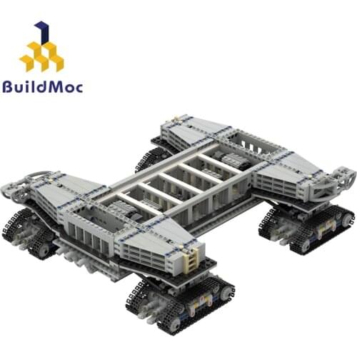 BuildMOC Technical Truck Space Shuttle Transporter MOC City Space Station Vehicle Building Blocks Technician Car Bricks Kid Toys