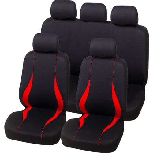 Car Seat Covers Airbag Compatible 100% Breathable Composite Sponge Polyester Cloth Fit Most Sedan Front Seat Cover Set