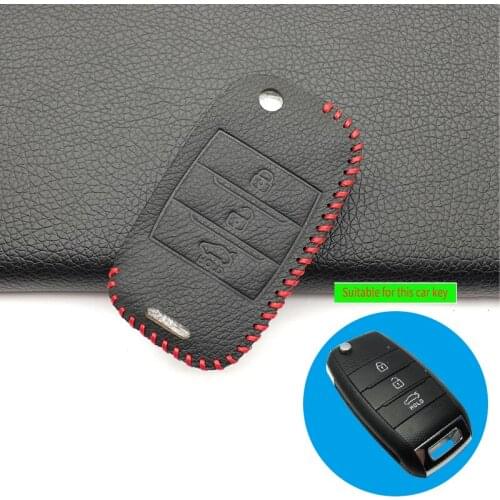 For Kia Rio Cerato Soul Sportage Ceed Sorento K2 K3 K4 K5 99% Praise Leather Flap Fold 3 Buttons Key Case Wrench Remote Cover