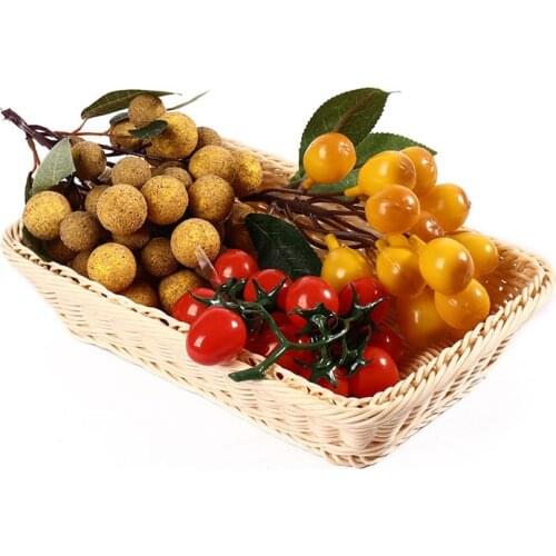 High Artificial fruit Skewer Fake Simulation Yang Mei Litchi Apple Blueberry Longan Model Ornament Craft Photography props