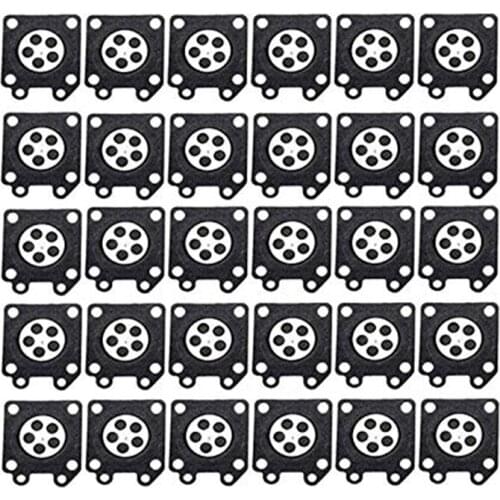 50Pcs Carburetor Parts Chainsaw Carburetor Membrane Pads for Zama Chainsaw Carburetor 2500/3800/4500/5200/5800 Accessories