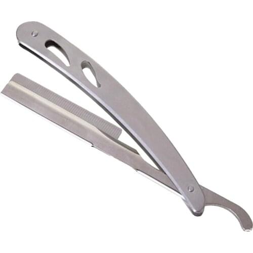 Classic Design Stainless Steel Hair Razor For Barber, Replaceable Blade Hair Trimming Razor T-96 With Blade Free Shipping