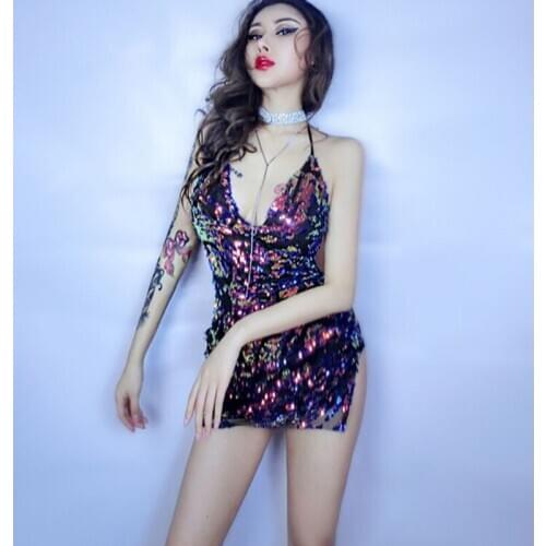 Sexy Gogo Dancer Costume Women Stage Show Outfits Nightclub Bar Singer Dance Bodysuit Costume Women Performance Dance Wear