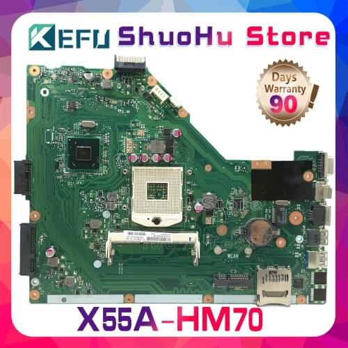 KEFU For ASUS X55A HM70 Laptop Motherboard Tested 100% work original Mainboard