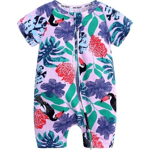 Cute Kids Clothes Baby Rompers Cotton Summer short sleeve Baby Boys and Girls Clothing Toddler baby Tracksuit Playwear PQ079