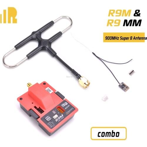 Frsky R9M Module R9MM/ R9Mini/ R9 Slim+ 900MHz Mini Receiver IPEX4 Super 8 Antenna Long Range Distance 4/19CH Telemetry Receiver