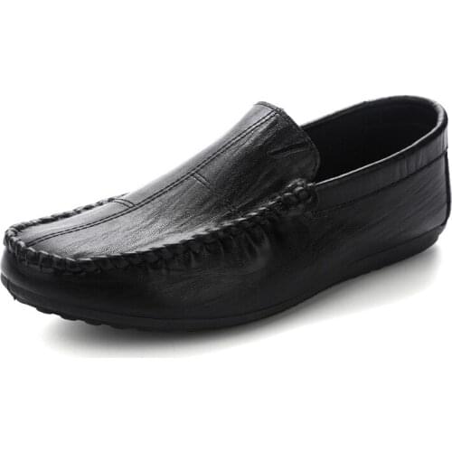 2021 Early Autumn New Fashion European Style Loafers for Man Breathable Slip-on Shallow Leather Casual Shoes Waterproof