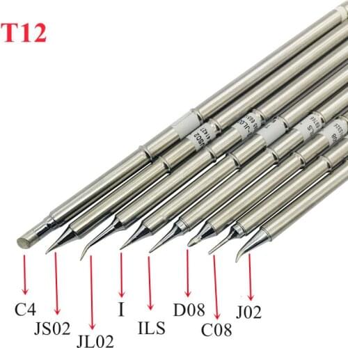 T12 Soldering Solder Iron Tips T12 Series Iron Tip For Hakko FX951 STC AND STM32 OLED Soldering Station Electric Soldering Iron