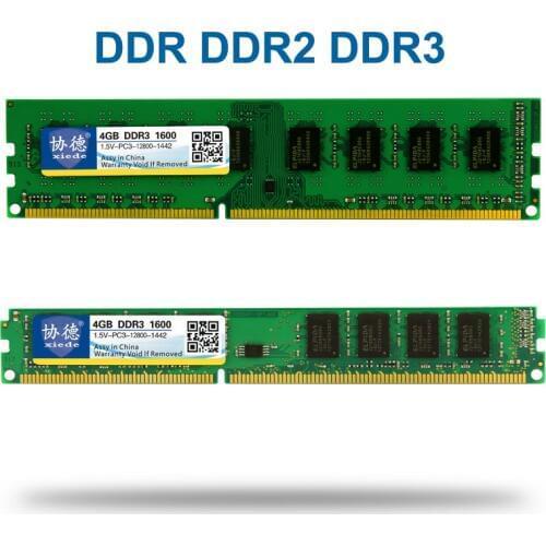 Xiede DDR 1 2 3 DDR1 DDR2 DDR3 / PC1 PC2 PC3 512MB 1GB 2GB 4GB 8GB 16GB Computer Desktop PC RAM Memory 1600MHz 800MHz 400MHz