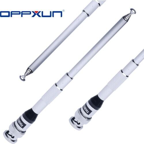 OPPXUN VHF 136-174mhz For Kenwood Walkie Talkie Bendable Metal 1 Meter Long Telescopic Ham Antenna Bnc Male Connector