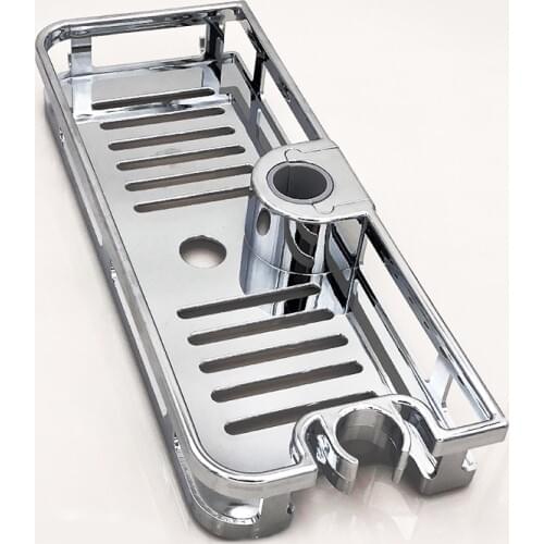 Shower Shelf Rectangle Detachable Lifting Storage Tray Rack Plastic Holder Saving Space Kitchen Bathroom Accessories
