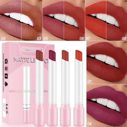 Nude Colour Lipstick Waterproof Crayon Rouge A Levre Kit Batom Matte Pintalabios Batons Atacado Coreen Szminka Matowa Pomadki