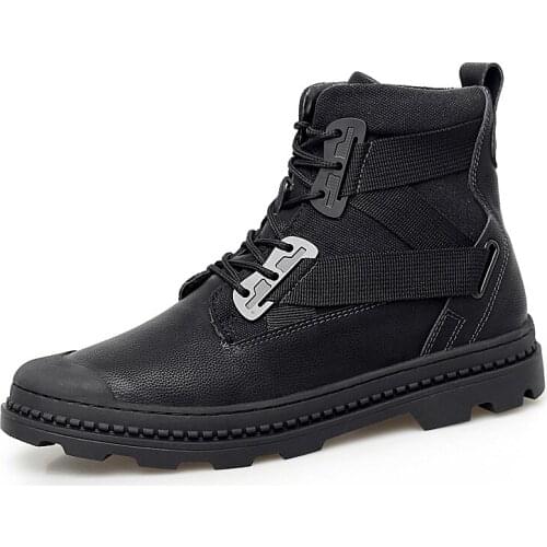 Casual Men Working Safety Shoes Genuine Leather Outdoor Boots