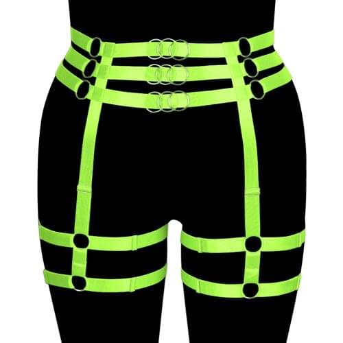 Harness Belt Strappy Body Fashion Lingerie Plus Size Leg Stockings Suspender Party Rave Wear Busty Womens Underwear Garters