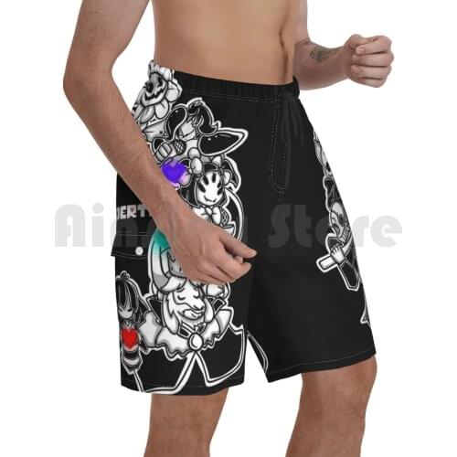 Undertale Beach Shorts Men Beach Pants Swimwear Undertale Tumblr Hipster Frisk Sans Papyrus Flowey Rpg Role Indie