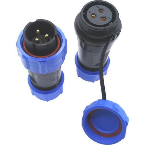 SP2110 SP2111 Waterproof connector docking 2 pin 3pin 4pin 5pin 7pin 9pin 12pin IP68 power cable connector SP21