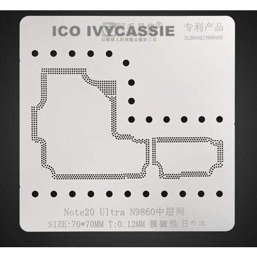 For Samsung Note20 Ultra Note20U N9860 Middle Layer Board BGA Stencil Mid Frame Reballing Solder Amaoe Tin Plant Net Steel Mesh