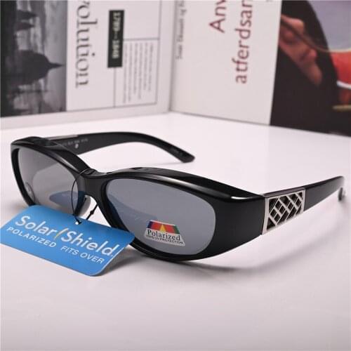 Vazrobe Women Clip Sunglasses Polarized Small Narrow Driving Goggles Windproof Cover Fit Over Eyeglasses Frames Myopia Driver