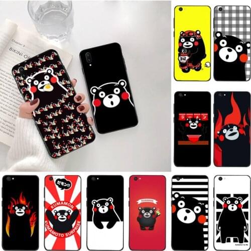 YJZFDYRM Cute Kumamon Bear Soft black Phone Case For Vivo Y91c Y17 Y51 Y67 Y55 Y93 Y81S Y19 V17 vivos5