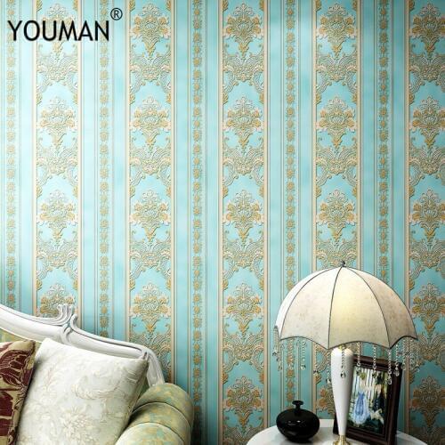 YOUMAN Modern Damask 3D Wallpapers Rolls Striped Florwers Bedroom Wall Coverings for Living Room Luxury Wall Papers Home Decor