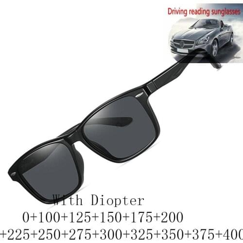 Safety Full Lens Riding Reading Sun Glasses Women Men women Presbyopia Square rivet Reading Sunglasses Diopter FML