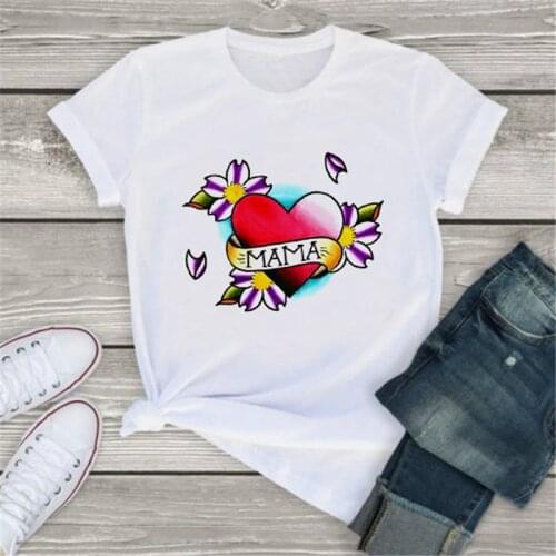 MAMA Letter Print T Shirt Women Short Sleeve Ulzzang Printed Mom Life Tshirt 2021 Summer Women Tee Shirt Tops
