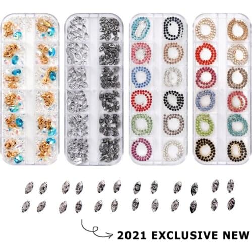 1 Box Nail Art Long Strip DIY Personalized Diamond Gold Chain Long Nail Art Diamond Nail Decoration Nail Art Accessories