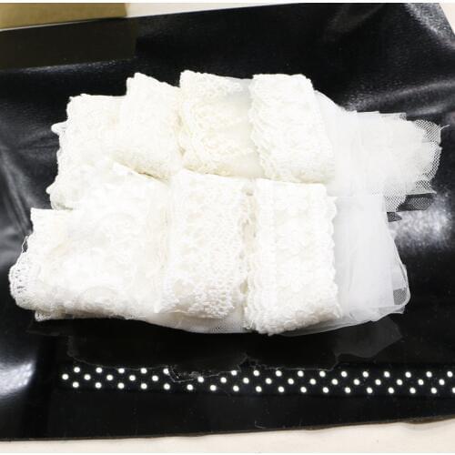 10 yards/lot Width 2-5cm Novelty DIY lace Fabric..White Water soluble lace /clothing materials lace DIY