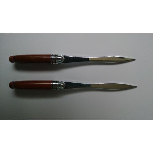 2pcs/lot Stainless steel envelope knife paper knife letter opener with red metal handle metal craft hot selling P041
