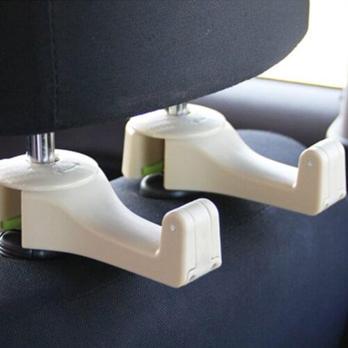 2 in 1 Car Headrest Hook with Phone Holder Seat Back Hanger Holder Hook Universal Mount Storage Multifunction Clips Organizer