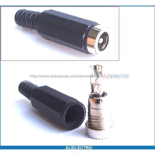 200pcs 10mm x 5.5 x 2.1mm DC Socket DC Power Cable Female Plug Charger Connector