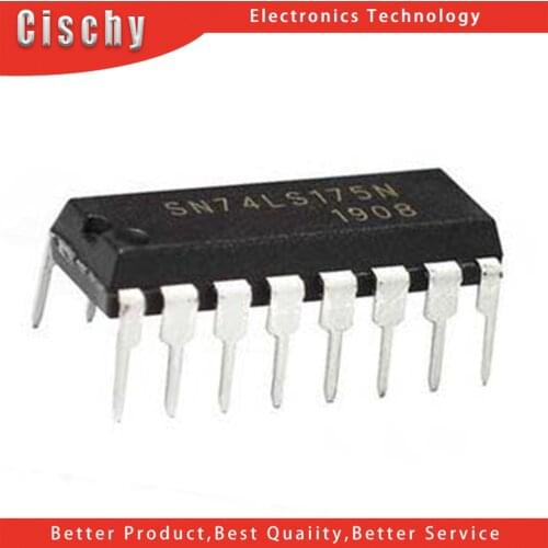 10pcs/lot SN74LS175N 74LS175 HD74LS175P DIP-16 In Stock