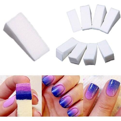 8Pcs Nail Brush Pedicure Nail Sponges White Acrylic Manicure Gel Nail Art Care DIY UV Nail Brushes Tool