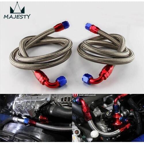 8AN Nylon Steel Braided Oil Cooler Filter Hose Oil Fuel Line 1.4mm &1.6m+ Fittings