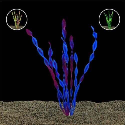Artificial Plastic Water Plant Grass Aquarium Decorations Fish Tank Grass Flower Plants Ornament Decor Aquatic Accessories