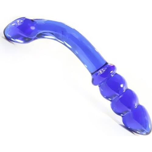 Long Glass Anal Plug Female Masturbation Crystal Glass Dildo Prostate Massage Butt Plug G Spot Stimulate Sex Tools For Couple
