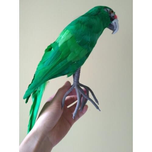 Big simulation parrot model foam&furs green parrot doll gift about 40cm 1115